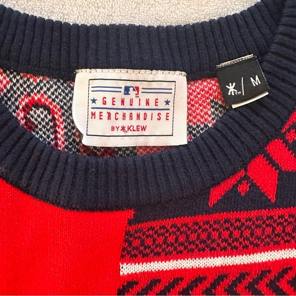 Men’s Holiday MLB Red Sox Christmas Sweater, Medium - Picture 4 of 8